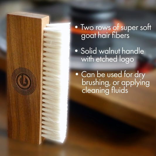 GrooveWasher 'The Goat' Goat Hair Brush (Dual Purpose Brush)