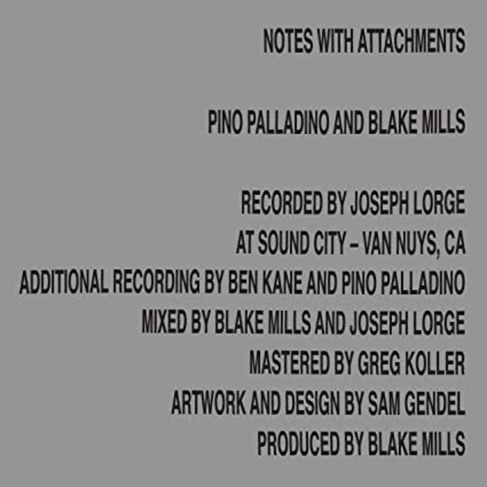 Pino Palladino and Blake Mills- Notes With Attachments [LP] [ vinyl ]