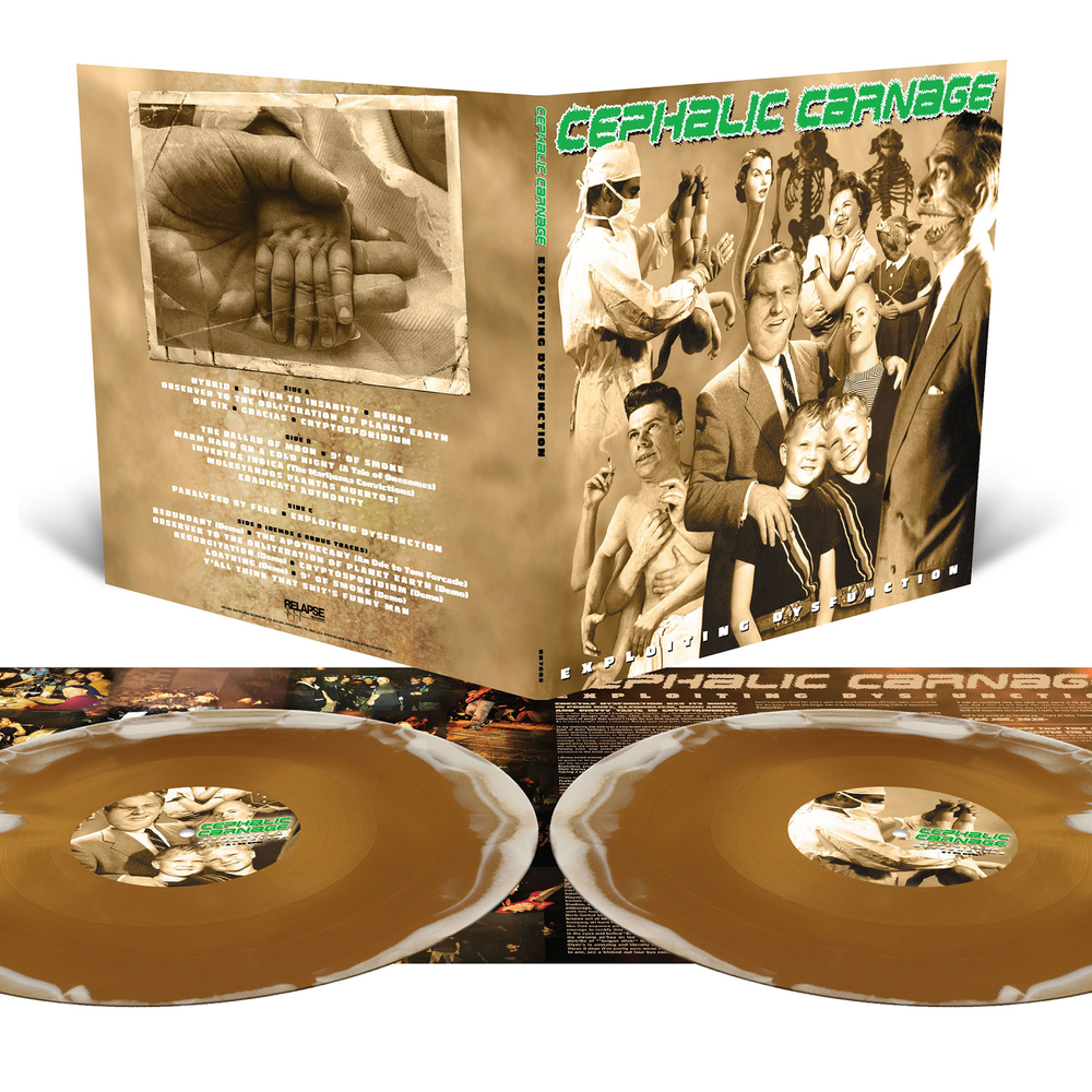 Cephalic Carnage- Exploiting Dysfunction - Deluxe 25th Anniversary Reissue [Bone White and Gold Merge] [ vinyl ]