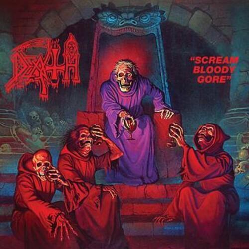 Death- Scream Bloody Gore (Neon Violet, Bone White and Red Tri Color Merge with Splatter) [ vinyl ]