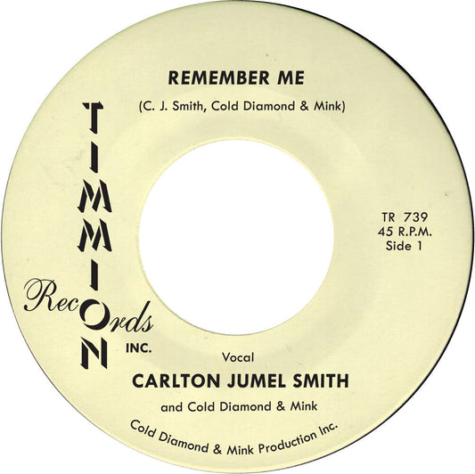 Carlton Smith  Jumel / Cold Diamond & Mink- Remember Me [ vinyl ]