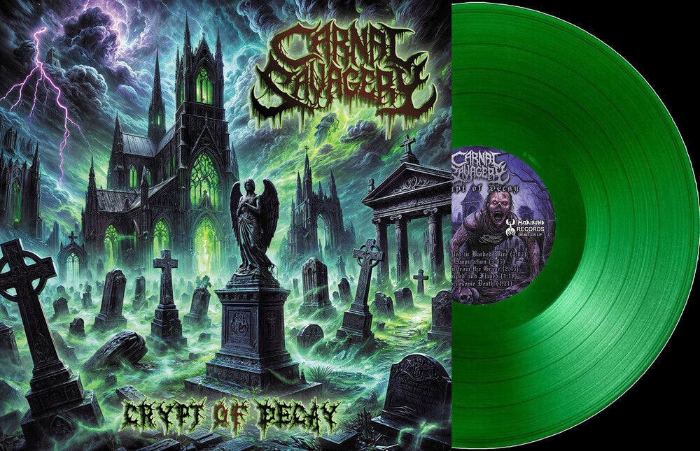 Carnal Savagery- Crypt Of Decay - Cemetery Green [Clear Vinyl] (Grn) [Limited Edition]