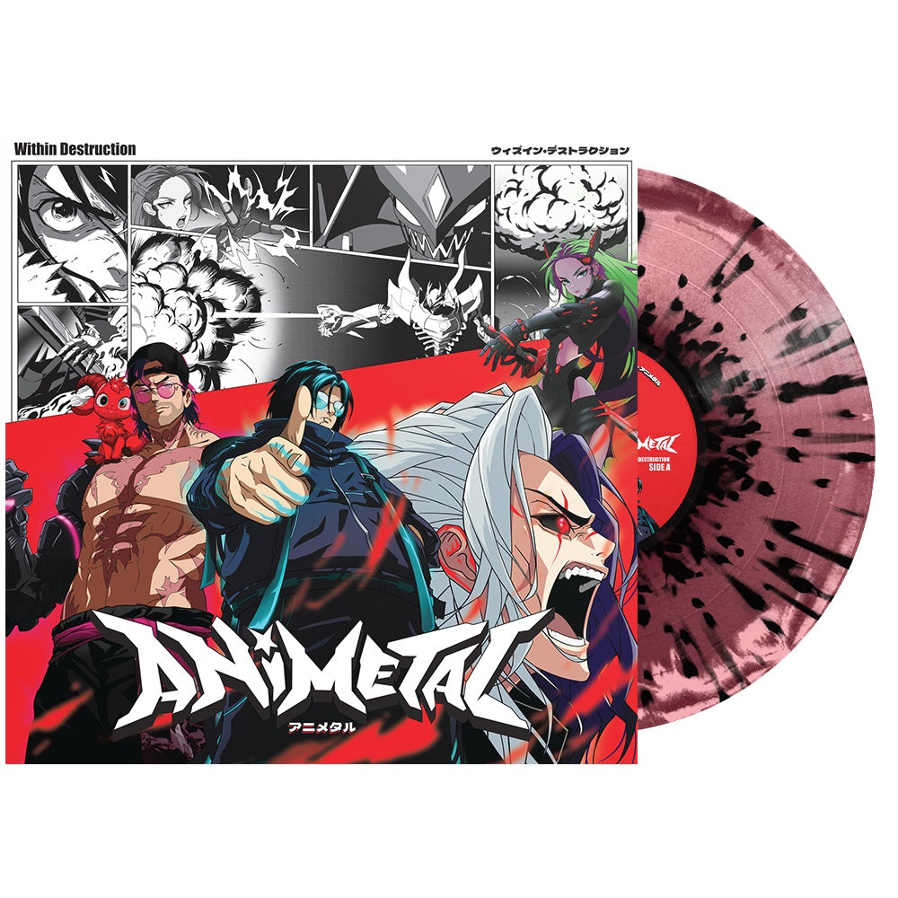 Within Destruction- ANIMETAL [Burgundy/Pink/Black Splatter LP] (Indie Exclusive Vinyl)