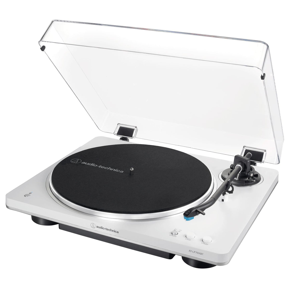 Audio-Technica LP70XBT Fully Automatic Bluetooth Turntable (White/Silver)